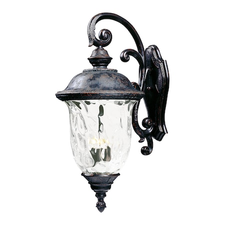 Carriage House 3-Light 14 Wide Oriental Bronze Outdoor Wall Sconce
